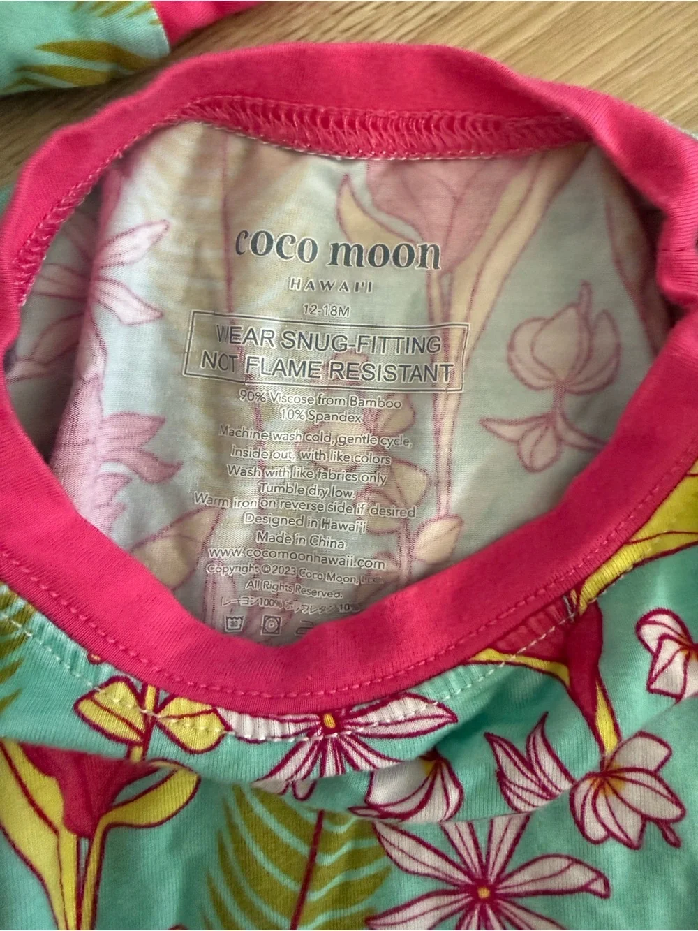 Coco Moon Hawaii Pajamas Set